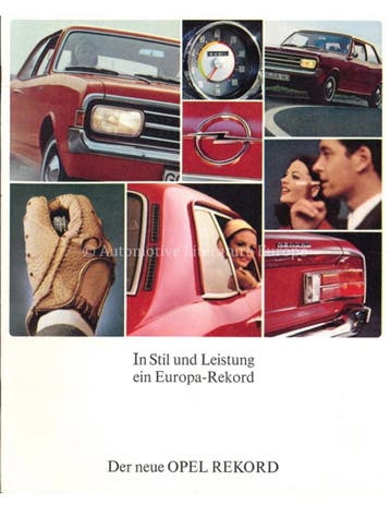1966 OPEL OLYMPIA REKORD BROCHURE DUITS, Nieuw