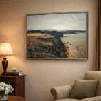 École européenne (XX) - NO RESERVE - Promenade sur la, Antiek en Kunst, Kunst | Schilderijen | Klassiek