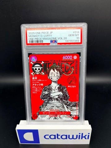 One Piece - 1 Graded card - One Piece - Magazine Promo Red, Nieuw
