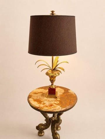 Tafellamp (2) - Lucite - Hollywood Regency-Palm, Antiek en Kunst, Antiek | Verlichting