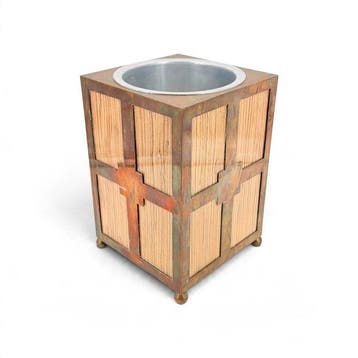 Jardinière - Art Déco - Laiton - Géométrique