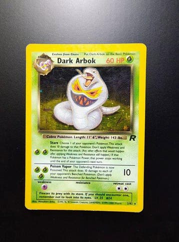 Pokémon - 8 Card - Dark Arbok Holo - Dark Vaporeon - Dark