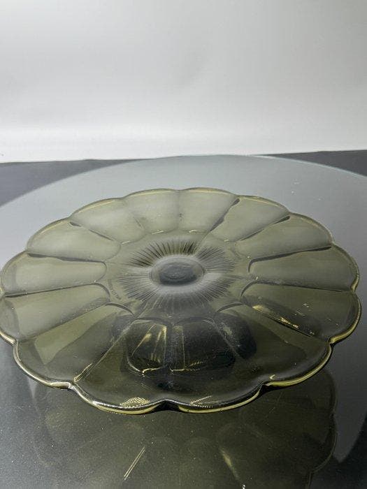 Charles Graffart & René Delvenne - Taartschaal - Glas -, Antiquités & Art, Art | Objets design