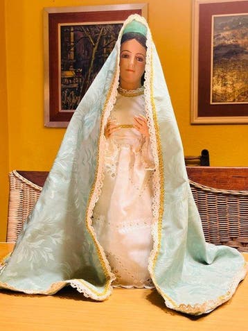sculptuur, Virgen de Vestir Cap i Pota - 55 cm - Terracotta,, Antiek en Kunst