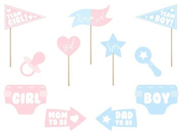 Foto Props Gender Reveal 11st, Verzenden