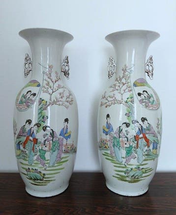 Balustervaas - Porselein - China - Republieke periode, Antiek en Kunst
