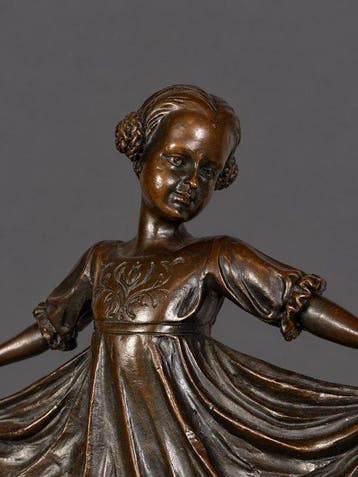 Preijs - sculptuur, Ballerina meisje - 27 cm - Brons