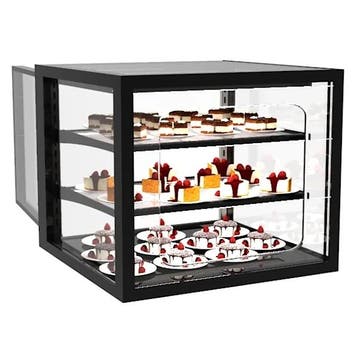 Neutrale Vitrine | INTEGRA | Zwart | 3 Niveaus |, Verzenden, Nieuw in verpakking