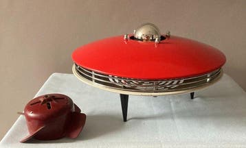 Itho - Louis Kalff - Lamp - Staal - UFO Lamp converted from