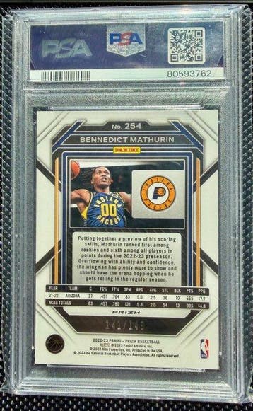 2022/23 Panini Prizm Bennedict Mathurin 254 Carte parallèle,, Verzamelen, Nieuw