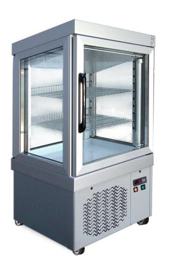 Gebaksvitrine | 210L | Grijs | 0°C/+10°C | 3 Schappen |, Verzenden, Nieuw in verpakking