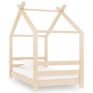 vidaXL Kinderbedframe massief grenenhout 70x140 cm, Verzenden