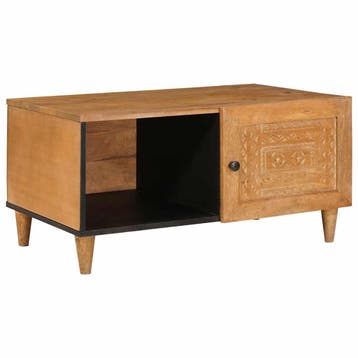 vidaXL Salontafel Lichtbruin 100 x 54 x 40 cm Bewerkt hout, Verzenden, Nieuw