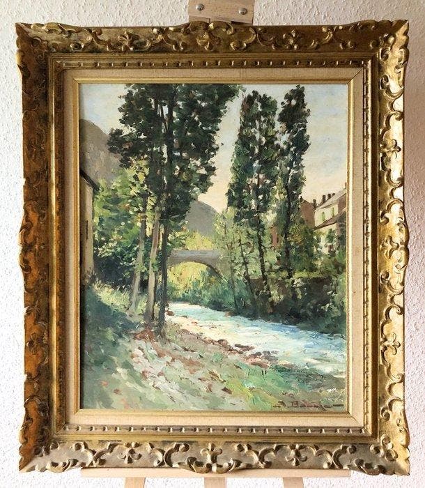 Amedée Boucher (1899-1960) - Le pont, Antiek en Kunst, Kunst | Schilderijen | Klassiek