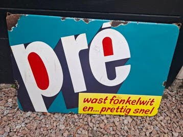 Pre emaille reclamebord - Emaille plaat - Emaille