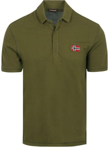 Napapijri Ebea Poloshirt Olive maat Maat 52/54 (L) Heren, Verzenden