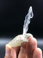 Cristal de quartz à terminaison rare de forme Faden sur