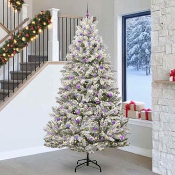 vidaXL Kunstkerstboom 270 cm 300 LEDs Warmwit PVC en Staal, Diversen, Verzenden, Nieuw