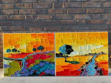 Caroline Mandrafina (XX) - Zomers Provençaals Landschap