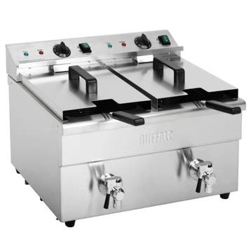 Inductiefriteuse | Elektrisch | 7.5+7.5L | 60°C/190°C | 6kW, Verzenden, Nieuw in verpakking