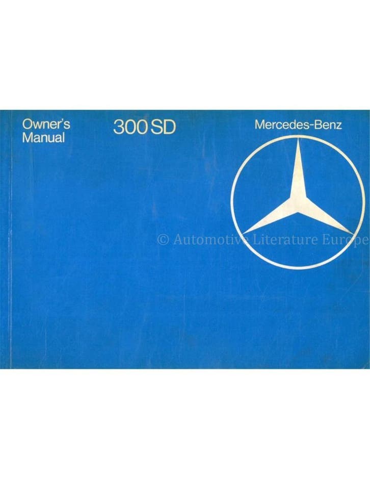 1981 MERCEDES BENZ S KLASSE INSTRUCTIEBOEKJE ENGELS (VS), Autos : Divers, Modes d'emploi & Notices d'utilisation