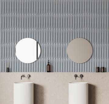 Wandtegel WoW Ovaal Bol 3D Relieve Decor Lake Blauw Mat 5x30, Ophalen of Verzenden, Wandtegels