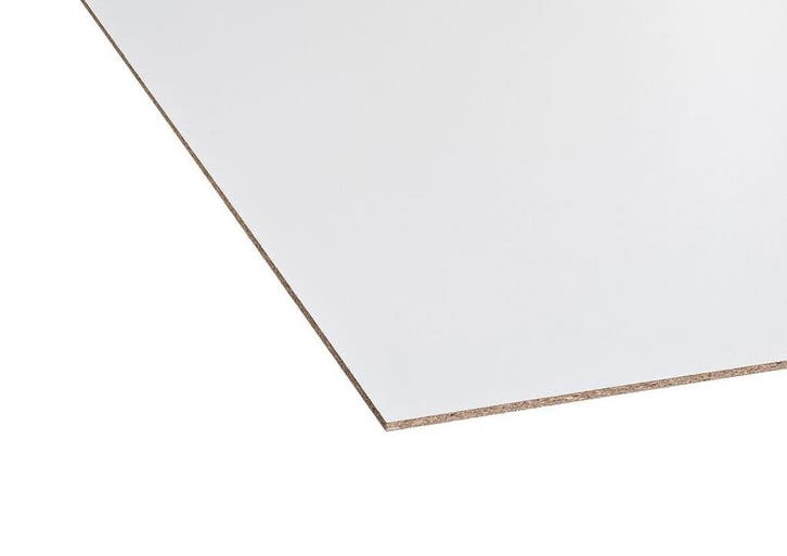 10mm spaanplaat gemelamineerd wit nieuw (rest) Formaat, Bricolage & Construction, Bricolage & Rénovation Autre, Enlèvement ou Envoi