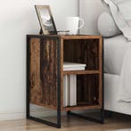 vidaXL Nachtkastje 2 pcs Oud Hout 39.5 x 30 x 50 cm Bewerkt, Verzenden, Nieuw