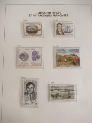 TAAF 2021 - Collection de timbres paraissant complète dans, Gestempeld