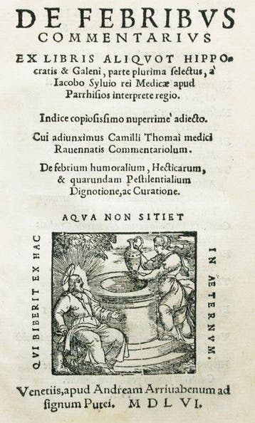 Iacobus Sylvius / Cardano - De Febribus Commentarius [Bound