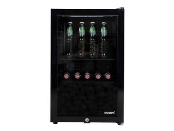 Husky KK70-BK-NL-HU - Drankenkoeler - 71 Liter - Glazen Deur, Verzenden, Zo goed als nieuw