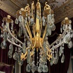 Lustre - élégant classique 10 lumières cristal fumé