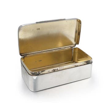 Doos - Zilver - Victoriaanse sterling zilveren broodtrommel, Antiek en Kunst