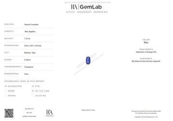 Zonder minimumprijs - 1 pcs Blauw Saffier - 1.42 ct -, Nieuw