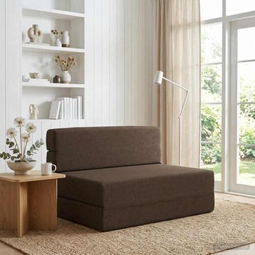 vidaXL Vouwbare Sofa Bed Taupe 70 x 80 x 60 cm Stof, Verzenden