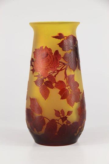 Emile Gallé, Établissements Gallé - Vaas - Glas, Antiek en Kunst, Antiek | Glaswerk en Kristal