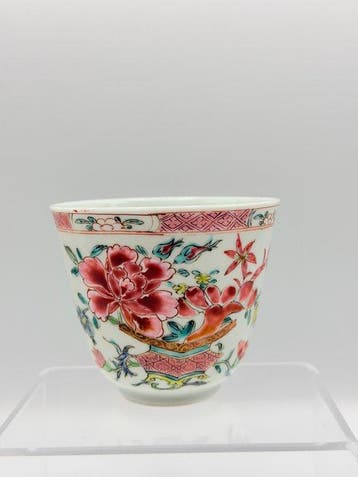 Rare Chinese Export Eggshell Porcelain Famille Rose Wine