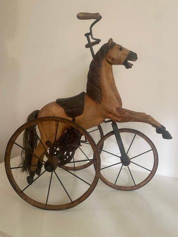 Onbekend - Speelgoed Groot driewieler paard - 1920-1930 -, Antiek en Kunst