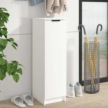vidaXL Schoenenkast 30x35x100 cm bewerkt hout wit, Verzenden