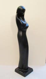 Rene Daemen - Beeldje, Madonna - 34 cm - gepatineerd metaal, Antiek en Kunst