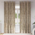 vidaXL Velvet Gordijnen 2 pcs champagne 260 x 140 cm Fluweel, Huis en Inrichting, Verzenden, Nieuw