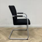 Dauphin vergaderstoel, zwart - chroom