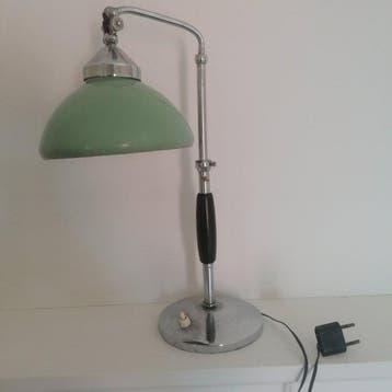 Helo - Tafellamp - Ebbenhout - Vintage tafellamp, Antiek en Kunst