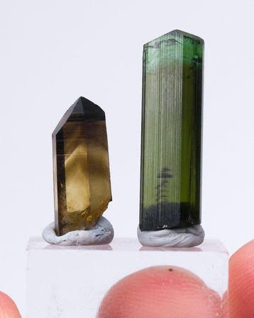 AMERICAN CLASSIC) ELBAITE EN KWARTS SET uit Maine - Hoogte: