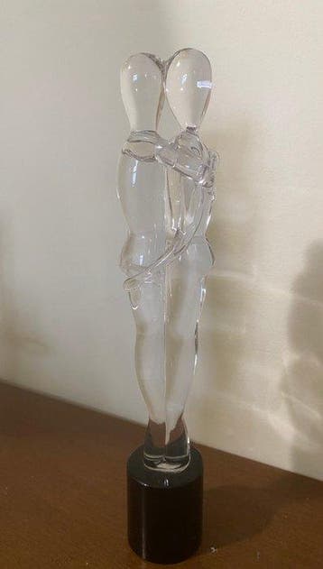 Renato Anatra - sculptuur, Amanti - 31 cm - Murano-glas - 70, Antiek en Kunst