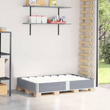 vidaXL Palletopzetrand 150x100 cm massief grenenhout grijs, Verzenden