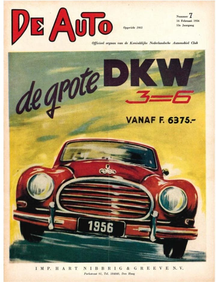 1956 DE AUTO MAGAZINE 7 NEDERLANDS, Boeken, Auto's | Folders en Tijdschriften, Ophalen of Verzenden