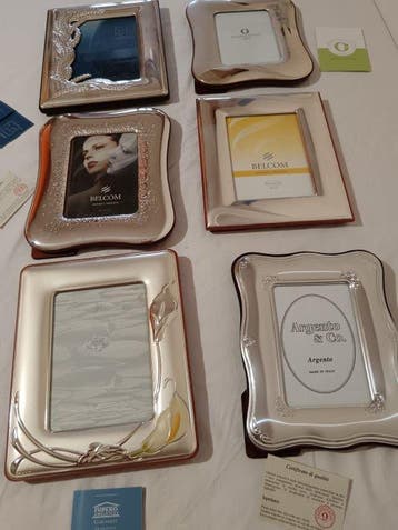 Gift/Impero/ITIS/ Belcom - Fotolijst (6) - .925 zilver - 925, Antiek en Kunst