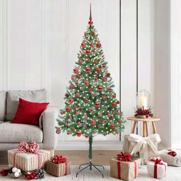 vidaXL Kunstkerstboom met 300 LED Groen 180 cm PVC en Staal, Verzenden, Nieuw