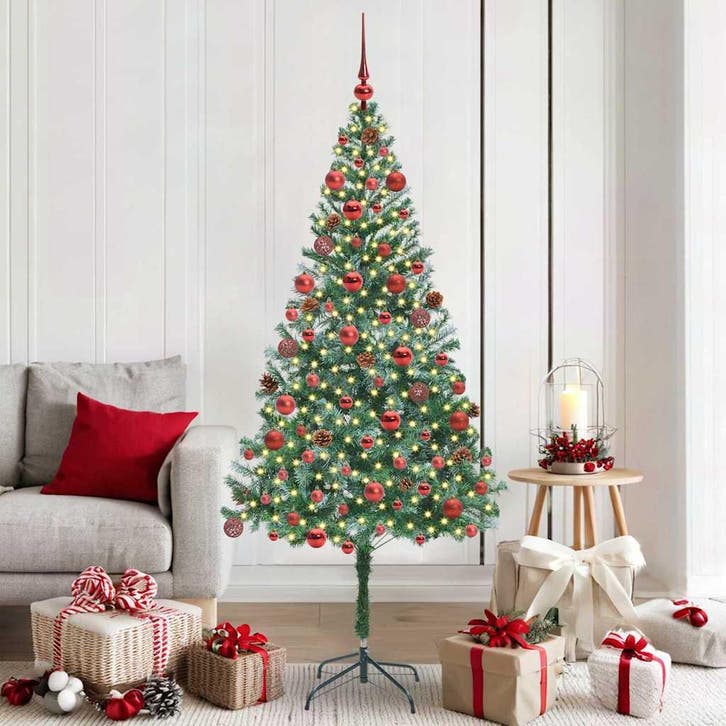 vidaXL Kunstkerstboom met 300 LED Groen 180 cm PVC en Staal, Divers, Noël, Envoi